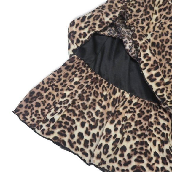 Bebe Cheetah Print Ruffle Top | Dress Top | Flowy - Picture 2 of 4